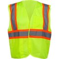 Gss Safety GSS Safety 1003 Standard Class 2 Mesh Hook & Loop Safety Vest, Lime, 4XL 1003-4XL